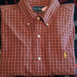 Ralph Lauren Red Plaid Men's Shirt